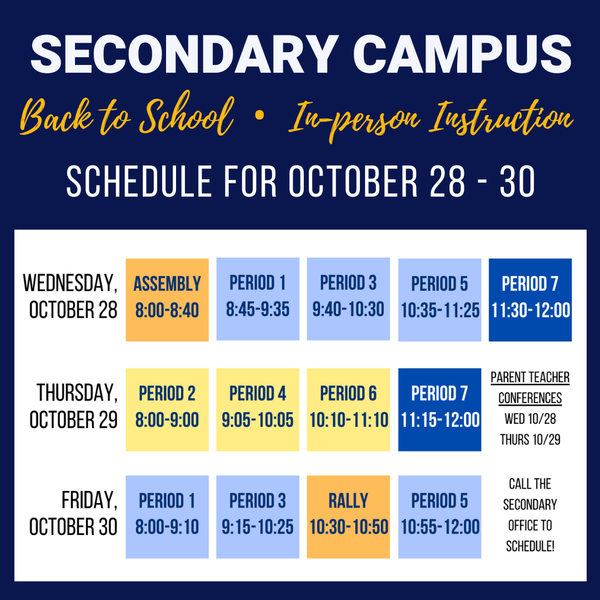 All School Minimum Day • Parent-Teacher Conferences